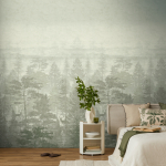 77069-1 Панно AS Creation 159*280, Олени в туманном лесу