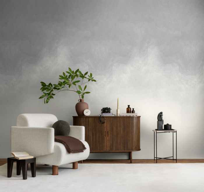 79239-1 Панно AS Creation 159*280, Облачная вуаль серебро