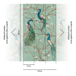 79223-9 Панно AS Creation 159*280, Павлины в цветущем саду 79223-9 Панно AS Creation 159*280, Павлины в цветущем саду
