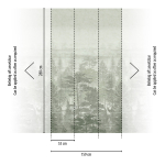 77069-1 Панно AS Creation 159*280, Олени в туманном лесу