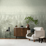 77069-1 Панно AS Creation 159*280, Олени в туманном лесу